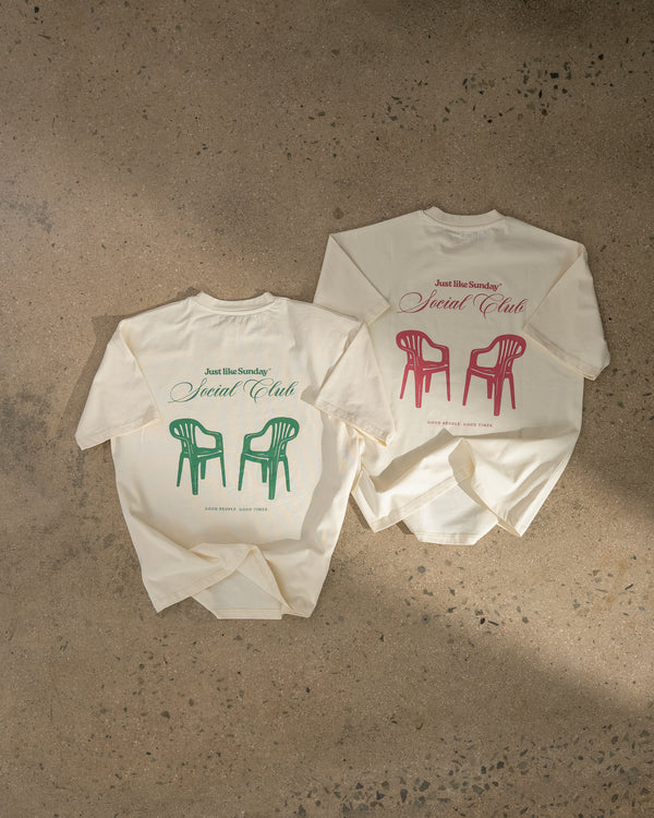 Social Club Off-white & Pink T-shirt